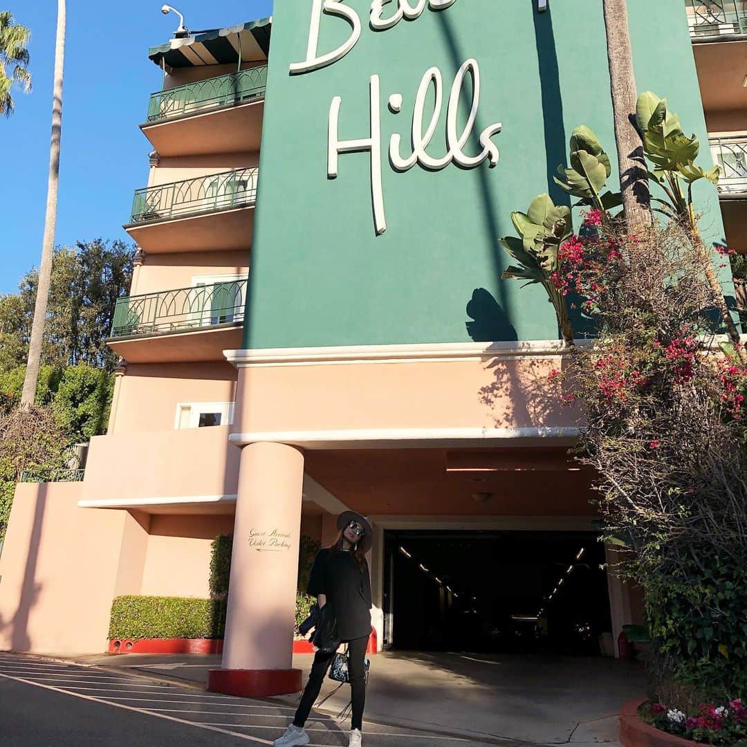 新山千春さんのインスタグラム写真 - (新山千春Instagram)「#BeverlyHillsHotel 💜  来年もまたこの場所に こられますように。。 (*˘︶˘*).｡.:* #LA  #新山千春」11月5日 8時29分 - chiharuuu_0114
