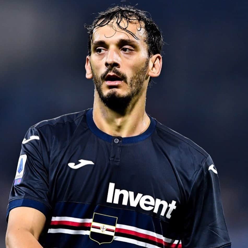 マノロ・ガッビアディーニのインスタグラム：「Forza Doria!!! ✌💪🔵⚪🔴⚫⚪🔵」