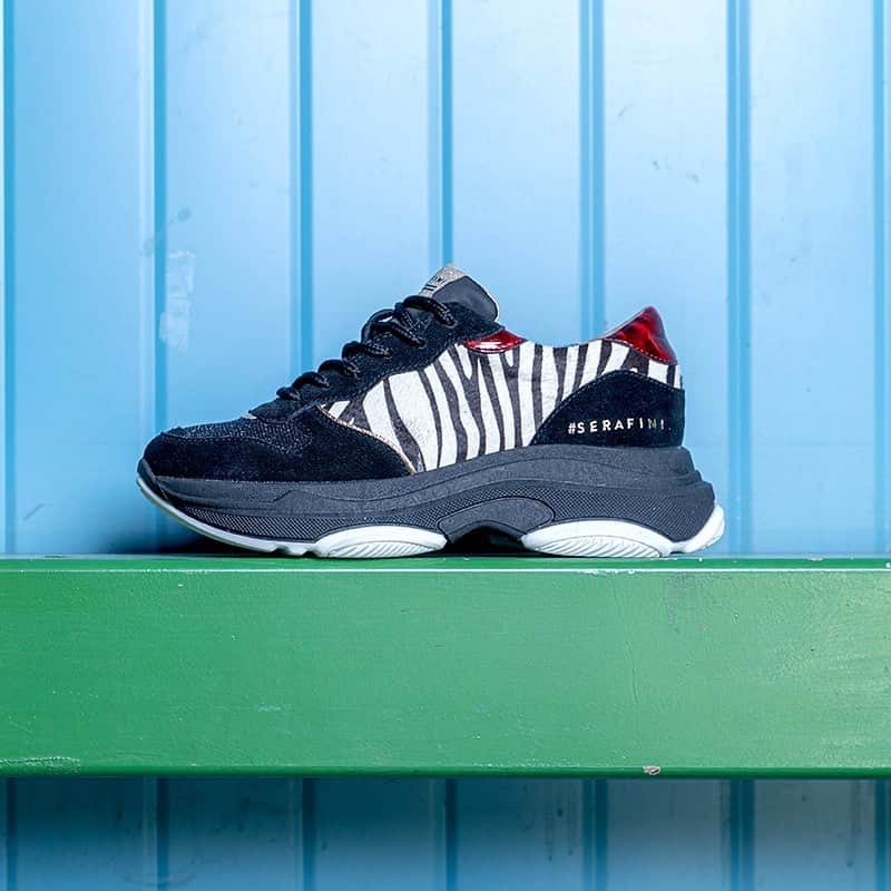 のインスタグラム：「New Brooklyn Zebra, dark sneakers with extracool hues! #Serafinishoes #newin」