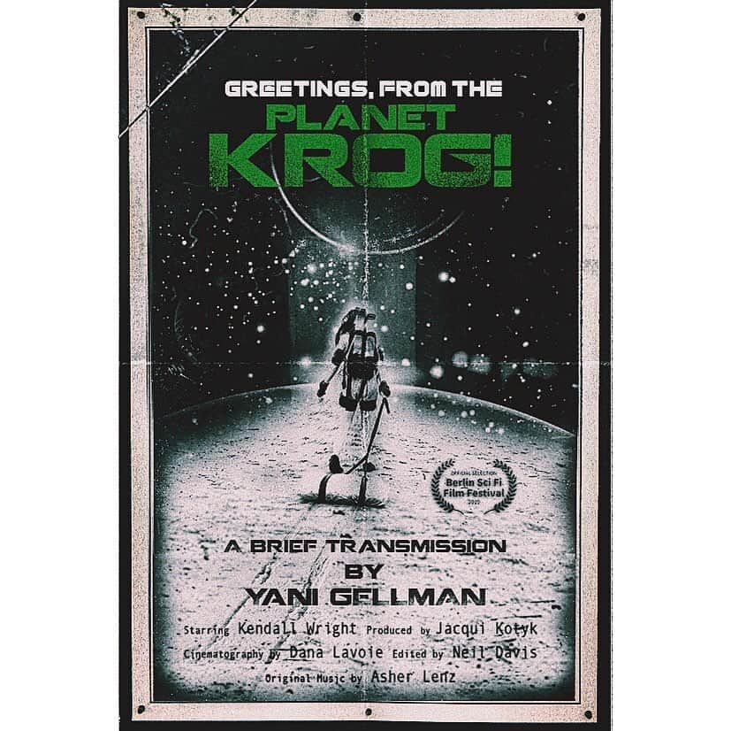 ヤニ・ゲルマンのインスタグラム：「so incredibly grateful to everyone who contributed their hard work & immense talent to help get this little film off the ground - we got accepted into the @berlin.scifi.filmfest!  they say it takes a village but in this case it was a galaxy.  to:  @tavaszilenz @ohlookthatsneat @danalavoie @ryantaubert @daragellman @debgellman @mrsjennawright @megmhow @eagerart @n_t_m @jackieo_keefe @nicholasduncan @mekennamelvin @joedinicolofficial @lornabeans @primevilkneivel @roborlovski @elliottbayev @kouroshkeshiri @pavanmoondi @huliajune @lauramaxwell @marcimoomoo @mikeolbinski @benjaminbardou @julian_v31 @rowanmaher @armbarof @raineking_ Oliver Orlovski, Marilyn McNeill, Jacqui Kotyk, Andy Senin, Bob Kotyk, Micah Hauptman, Daniel Abrams, Courtney Miller, Joe Vance & Sequoia Taka Wright Bascon  and especially @kendallbitesback, for traveling to all these different worlds with me -  thank you so much for your incredible effort. can’t wait for the next one xo  #shortfilm #scifi #diy #greetingsfromtheplanetkrog」