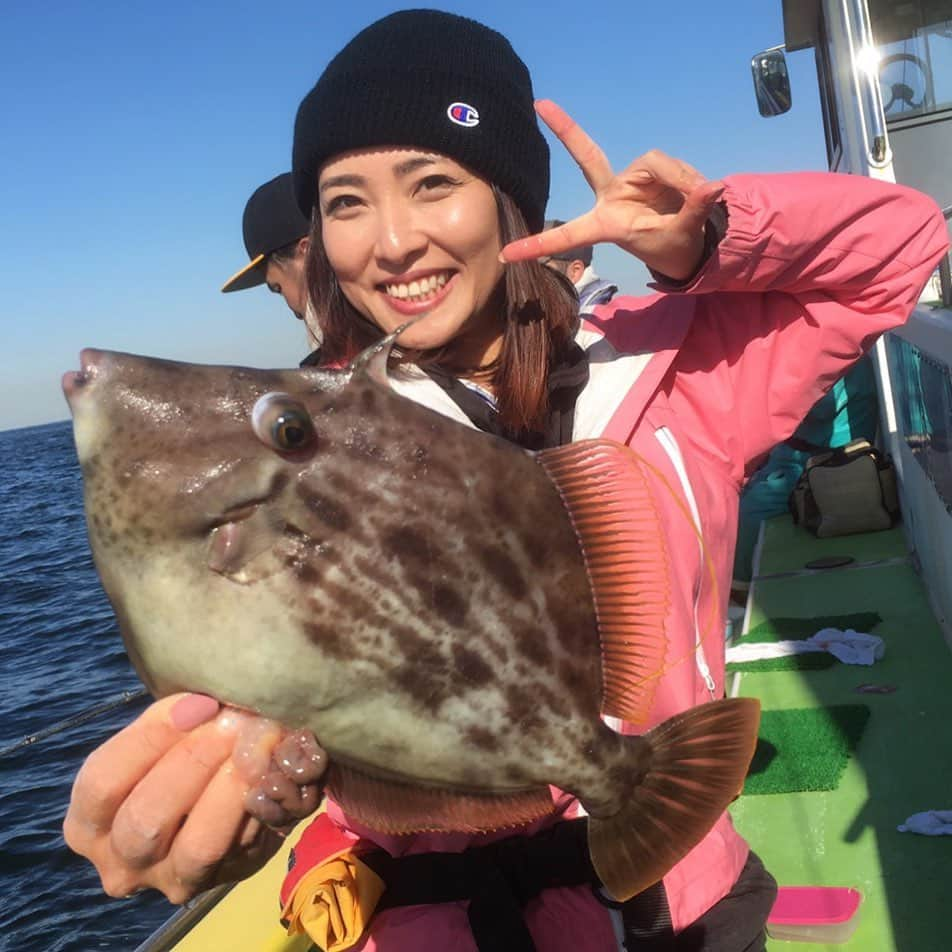 川目梢さんのインスタグラム写真 - (川目梢Instagram)「やったね、29㌢🐟 毎度毎度わたしにビッグを釣らせてくれる『新修丸』さんに感謝🌷 今回は取材ではなくプライベートだったので、ホント自由気まま楽しかったー🌸 カワハギは肝パンパンだったよ💓  #新修丸 #金沢八景 #カワハギ #カワハギ釣り #肝パン #釣り #釣り好き #釣り好きな人と繋がりたい #釣り女子 #釣りガール #釣りが好き #海釣り」11月6日 16時15分 - kozukozu0615