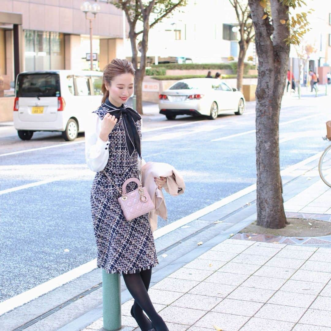 寿春花果さんのインスタグラム写真 - (寿春花果Instagram)「トレーニング後にちゃんと服👗  今日は着替えてお出掛けしました♡個人的にはこの季節、ツイードをかなり愛します♡  #onepiece  @joint_space  @primascherrer  psc312-0184  #tops  @monstork  #bag  @dior  #primascherrer #prima_lady #jointspace #pr #coordinate #ootd」11月6日 15時04分 - hanaka_yu