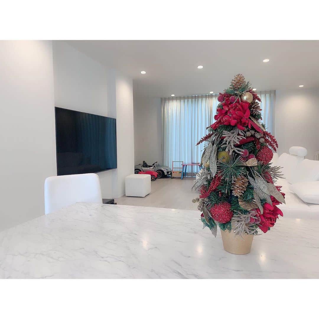 川崎希さんのインスタグラム写真 - (川崎希Instagram)「ミニクリスマスツリー💓💓💓 クリスマスツリーを綺麗に飾りたくてお部屋掃除を念入りにしたよ笑  #chrismastree #リビング」11月6日 11時38分 - kawasakinozomi