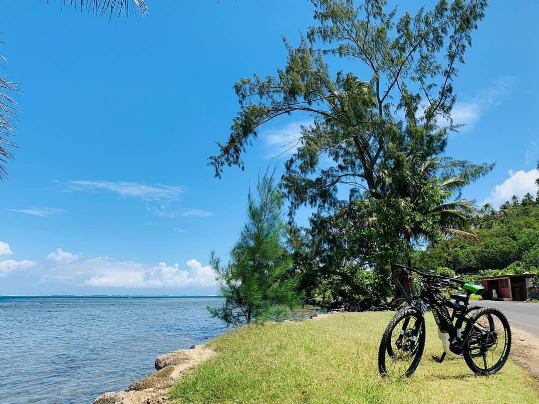 Akira Yamaokaのインスタグラム：「cycled around Moorea Island. #moorea」