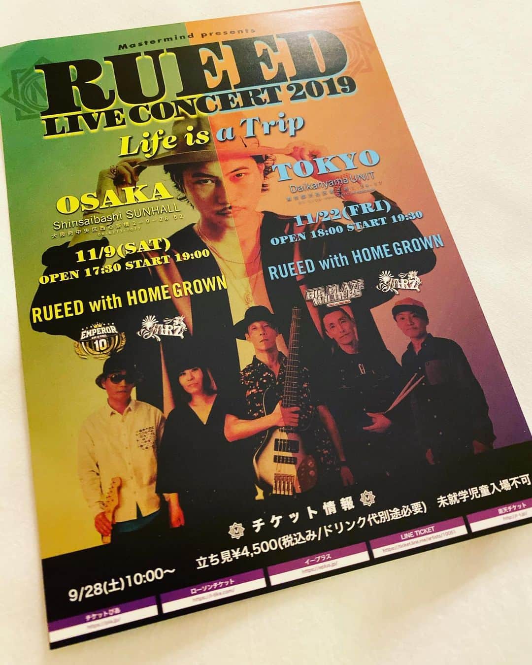 窪塚洋介のインスタグラム：「RUEED「Life is a Trip」LIVE CONCERT 2019 〜Mastermind presents〜」