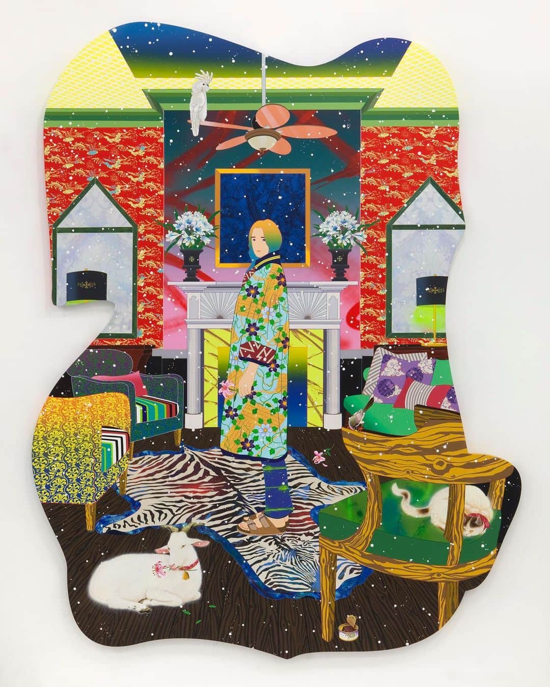 松山智一のインスタグラム：「Opens tomorrow , West Bund Art fair @wbartdesign Booth N309 with Kotaro Nukaga gallery @kotaro_nukaga  Thanks to @oketacollection 🙏🙏🙏」