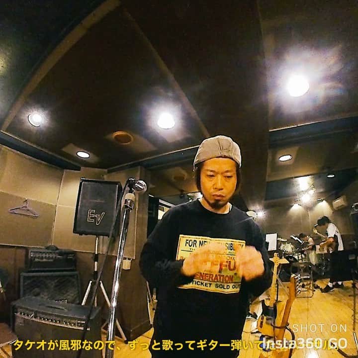 上中丈弥のインスタグラム：「タケオ欠席で3人でリハーサル。 #イナ戦 #イナズマ戦隊」