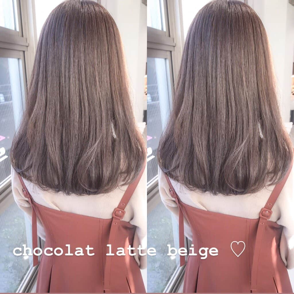 佃加菜さんのインスタグラム写真 - (佃加菜Instagram)「chocolat latte beige ♡ 赤みのない柔らかいベージュが可愛い♡」11月6日 22時19分 - tsukuda_kana