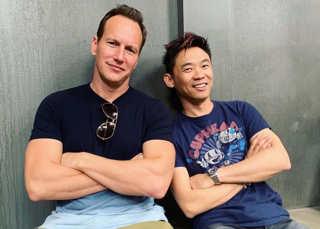 ジェームズ・ワンのインスタグラム：「Look who dropped by the MALIGNANT set on a surprise visit?? The Atlantean previously known as King Orm! @thereelpatrickwilson」