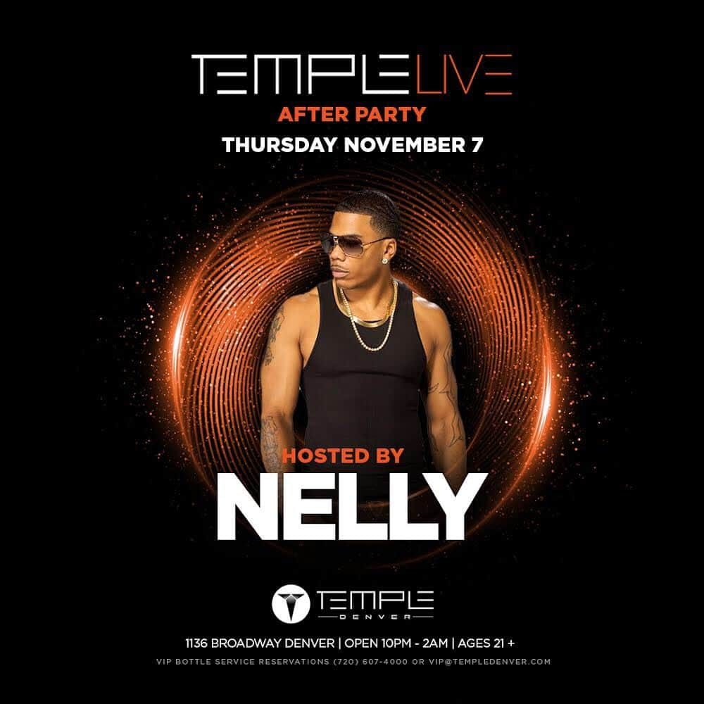 ネリーさんのインスタグラム写真 - (ネリーInstagram)「Denver tomorrow night..!!!! We #CRASH @temple_denver #templedenver..!! Talk to me」11月7日 9時20分 - nelly