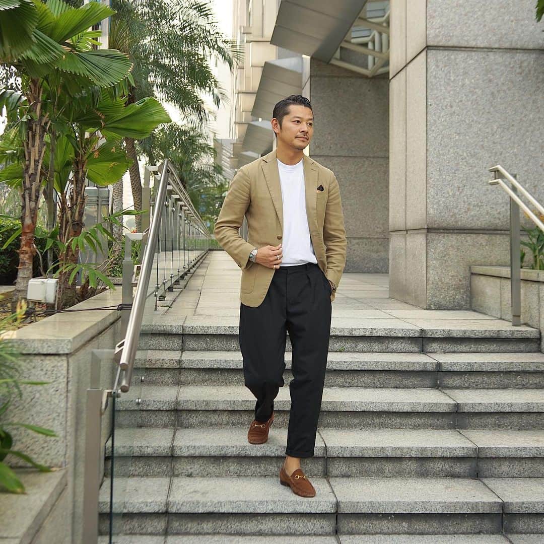 高田朋佳さんのインスタグラム写真 - (高田朋佳Instagram)「“Casual jacket style...” ———————————————————————— #ernestoparma #losangelesapparel #gucci #newcolonialstyle #jetset #singapore #luxuryresort #colonyclothing #singaporelife #singaporestyle  #lifestyle #fashion」11月7日 19時02分 - tomoyoshi_takada