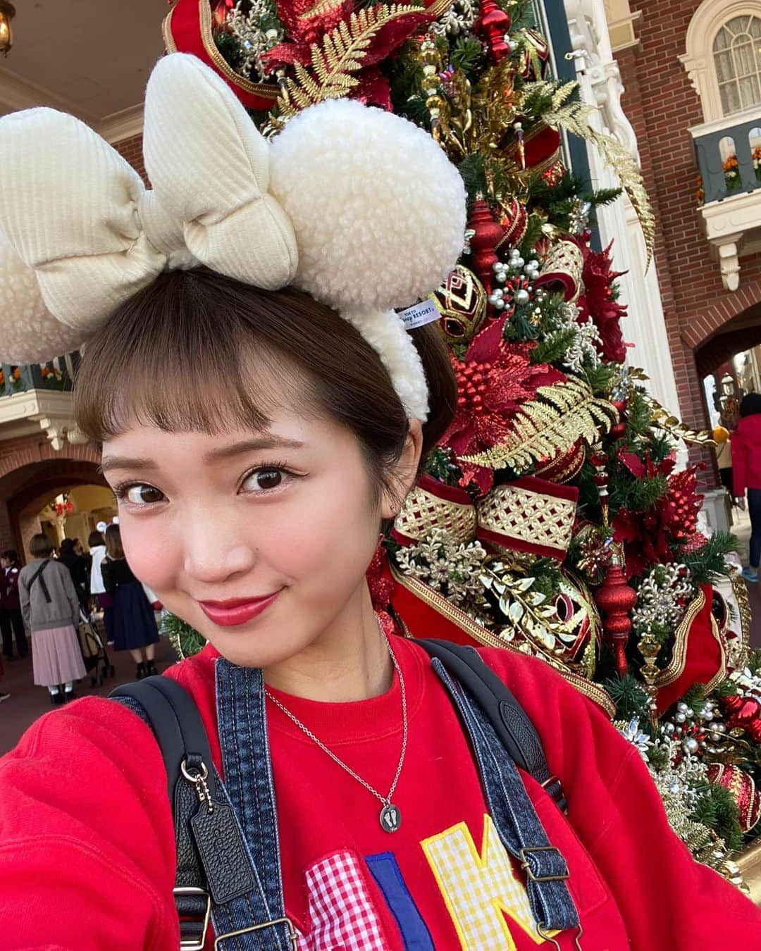 伊藤澄花のインスタグラム：「息子くんと初二人でランド🏰💕 . .  #tokyodisneyland #disney #disneygram #disneylove #disneylife #disneyland #disneyparks #ディズニーランド #東京ディズニーランド #tdl #クリスマス #クリスマスディズニー #xmas #xmasdisney #disneyxmas」