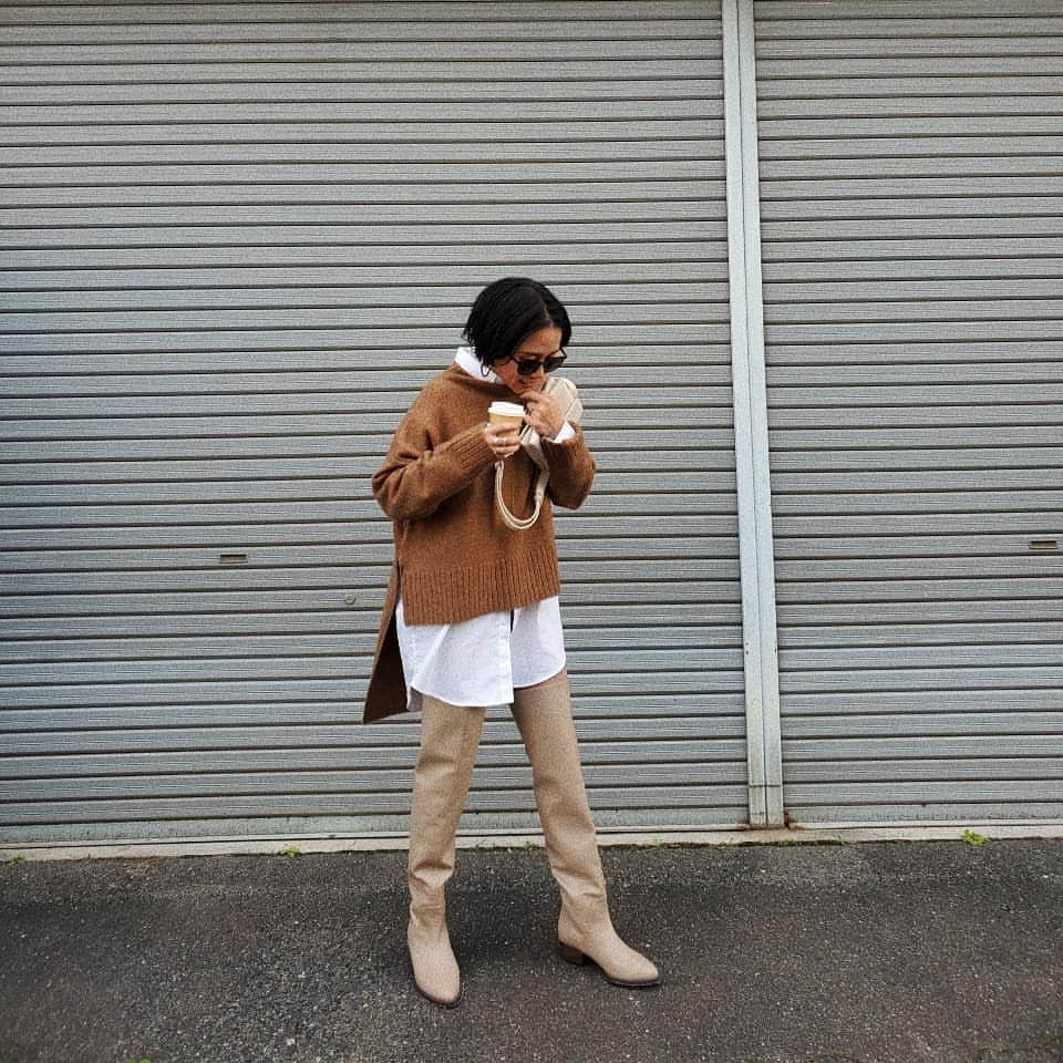 neokazumiのインスタグラム：「﻿ tail knit 🐏﻿ ﻿ #ariesmirage#ariesmirageselect#etretokyo#ootd#﻿fashion」