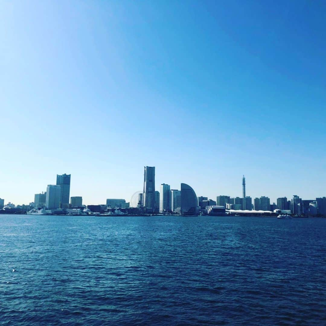 MAYUMIのインスタグラム：「ランチクルーズ♪ ⛴  雲一つない晴れの日に行ってきました🥰 横浜の景色を見ながら 中華のビュッフェ たまにはこんなランチも良いなぁ♡  #ロイヤルウィング　#横浜港」