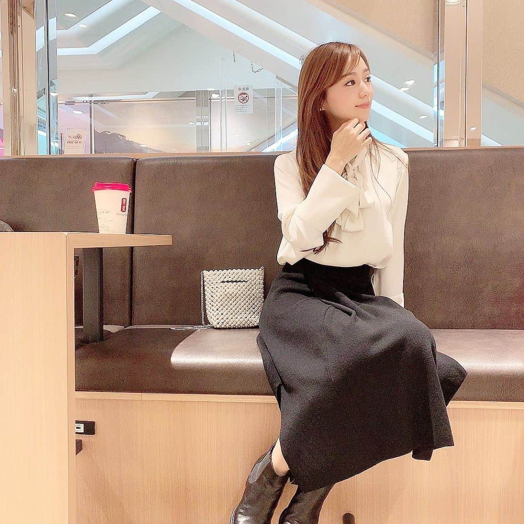宮内ひかるのインスタグラム：「🍵💕🥛☕ ． ． #ootd #fashion #今日のコーデ」
