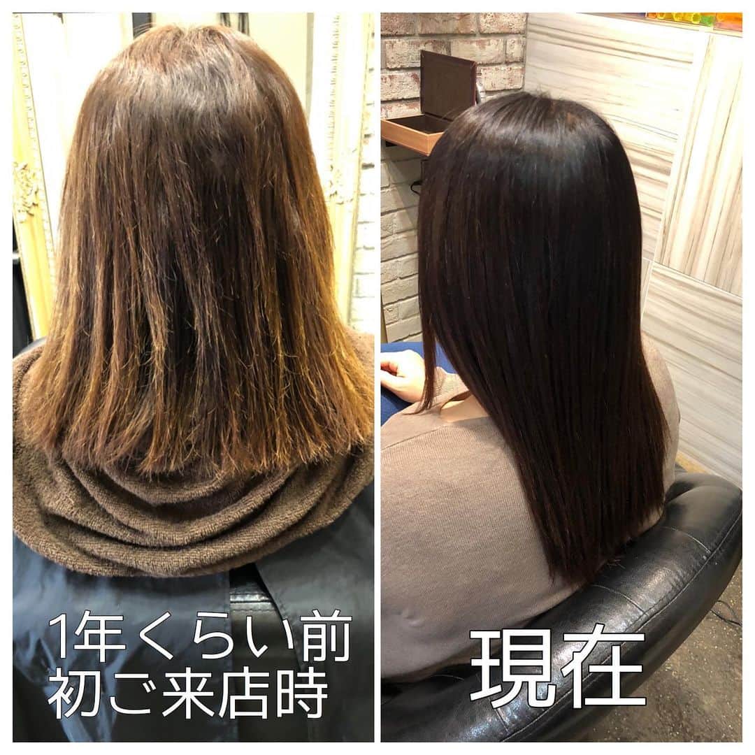 チダヨシヒロのインスタグラム：「1年間かけてここまで綺麗な髪に✨﻿ 最初はどんなに縮毛矯正をしても根元が折れる、﻿ どんな髪質改善をしても綺麗にならない😭﻿ とお悩みでしたが、1年間毎月通っていただきここまで綺麗な髪になりました😊﻿ ﻿ 【こんなお悩みをお持ちの方はぜひご連絡ください😊】﻿ ✂︎髪をキレイに改善していきたい✨﻿ ✂︎『髪の毛キレイだね』って褒められたい✨﻿ ✂︎美容室でトリートメントをしても、いつもすぐ落ちてしまう😭﻿ ✂︎ものすごくキレイな縮毛矯正をしてみたい✨ ﻿ ✂︎アホ毛・毛羽立ちを抑えたい😭﻿ ✂︎ツヤのある髪にしたい✨﻿ ✂︎ダメージが気になる😭﻿ ﻿ なんでもご相談ください⭐️﻿ ﻿ インスタグラムを見て髪質改善や美髪縮毛矯正で ご来店される方が都外からもかなり増えてきております😊 気になる方はこちらの僕の美髪シリーズもご覧下さい✨﻿ ↓↓↓ 『 #チダヨシヒロの髪質美人 』 ﻿ ﻿ 【予約空き状況】﻿ 11/8 満席﻿ 11/9 満席﻿ 11/10 満席﻿ 11/14 満席﻿ 11/15 満席﻿ 11/16 満席﻿ 11/17 17:00﻿ 11/20 満席﻿ 11/21 10:00 11:00﻿ 11/22 10:00 14:00 16:00﻿ 11/23 18:00﻿ 11/24 満席﻿ 11/27 14:00﻿ 11/28 13:00﻿ 11/29 10:00 11:00﻿ 11/30 満席﻿ ﻿ ご予約・ご相談はトップURLにあるLINE@からかDM、またはネット予約よりご連絡くださいね✨﻿ ﻿ 【オンラインカウンセリング実地中】﻿ 無料でオンラインカウンセリングを実施しておりますので髪のお悩みやご相談などがありましたらDMまたプロフィールURLからのLINE@より24時間365日受付ております😆﻿ ﻿ 髪にお悩みの方を1人でも多く綺麗になって欲しいという僕の気持ちの表れです🙇﻿ ﻿ 【メニュー】﻿ カット¥7000 髪質改善002¥10000（カラー・縮毛矯正・パーマと併用すれば¥5000） 美髪カラー¥7000〜 美髪縮毛矯正¥20000〜﻿ カットをされない方はシャンプー・ブロー代¥3000頂きます🙇﻿ メニューも沢山ご用意ありますので、料金と合わせて、プロフィールのURLからご確認ください😊﻿ ﻿ 完全予約マンツーマン制のヘアサロン﻿ 【メルリヘアリビング】﻿ 📮東京都世田谷区用賀3-6-15細井ビル1F﻿ ﻿ ﻿ ﻿ #縮毛矯正﻿ #髪質改善トリートメント﻿ #縮毛矯正失敗﻿ #自然な縮毛矯正﻿ #ビビり毛修正﻿ #髪質改善ストレート﻿ #髪質改善縮毛矯正﻿ #髪質改善カラー﻿ #縮毛矯正東京﻿ #縮毛矯正専門店﻿ #美髪になりたい﻿ #キレイな髪﻿ #綺麗な髪﻿ #髪の毛サラサラ﻿ #髪をきれいにする美容室﻿ #用賀﻿ #桜新町﻿ #くせ毛﻿ #毛髪改善﻿ #ダメージ改善﻿ #縮毛矯正上手い﻿ #枝毛﻿ #ビビり毛﻿ #アホ毛﻿ #ヘアケア美容師﻿ #扱いやすい髪﻿ #髪の悩み﻿ #髪を綺麗にしたい﻿ #レア髪」