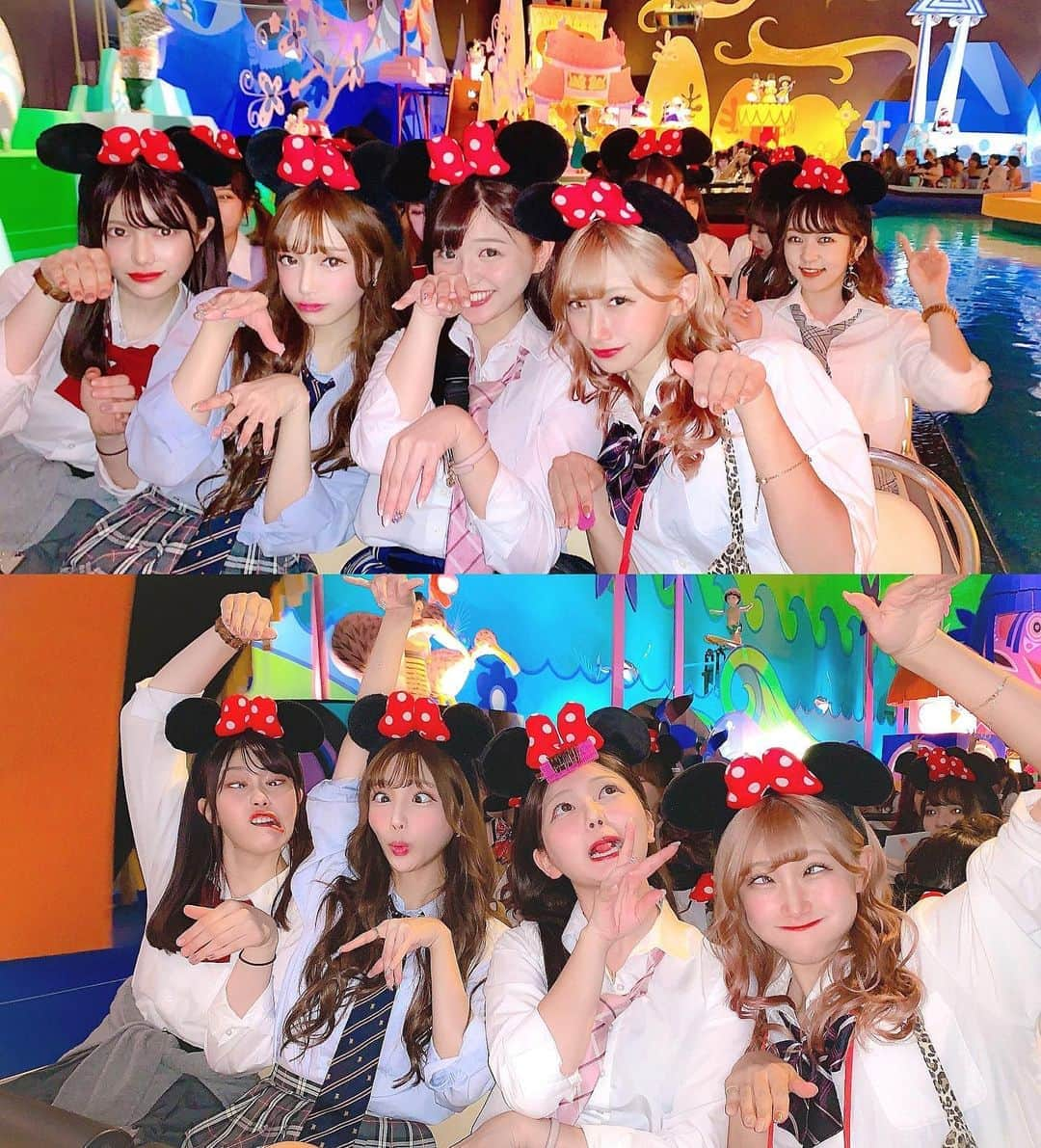 あやちゃんさんのインスタグラム写真 - (あやちゃんInstagram)「イッツアスモールワールド🎪💗⭐️🍒 お気に入りなのに載せてなかった🤣 JK感出てるね🙆‍♀️❤️ #イッツアスモールワールド #女子大生サークルpinky ️#制服コーデ #制服ディズニー #ディズニー #ディズニーランド #ディズニーコーデ #jk #jkブランド #制服 #清楚ギャル #ミニーコーデ #ミニーちゃん #ディズニーバウンド #東京ディズニーランド #夢が叶う場所 #夢の国 #tokyodisneyland #tdl #disneyland #tokyodisneyresort」11月7日 21時05分 - aya.you.love.r