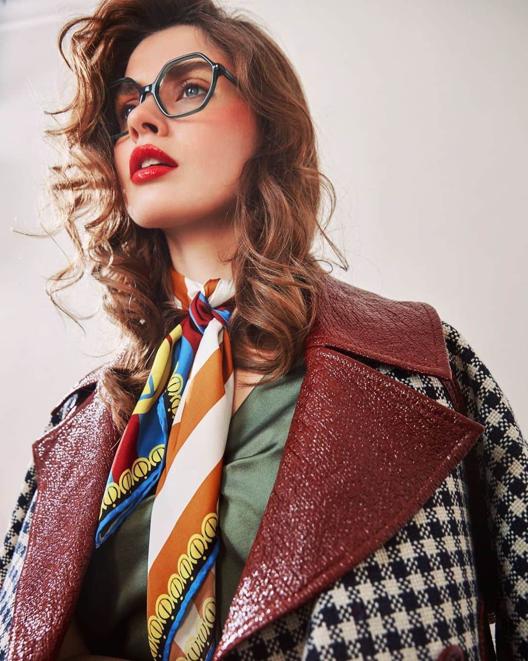 マーティン グラントのインスタグラム：「MARTIN GRANT AW2019 Look 3 Reversible Checked Pea Jacket.」