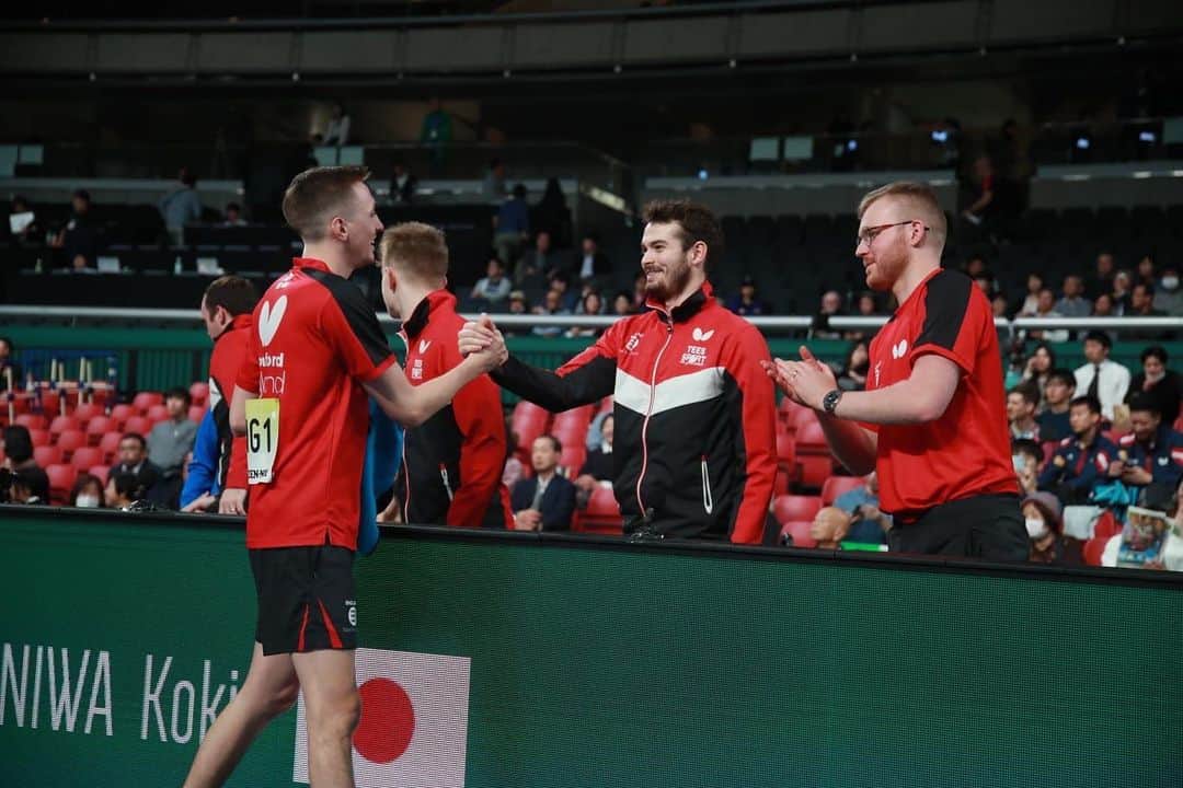 サム・ウォーカーのインスタグラム：「We finished top of our group here in Tokyo. The lads played some good stuff to beat Japan and Austria and tomorrow we play Chinese Taipei in the quarter final! 💪🏻🏴󠁧󠁢󠁥󠁮󠁧󠁿🏓」