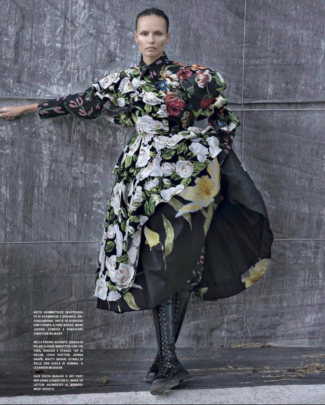 ナターシャ・ポーリーのインスタグラム：「@vogueitalia November Issue  Editor And Chief @efarneti  Photographer @jackie_nickerson  Style By @charlottecolletcollet  Make Up By @lottenholmqvist  Hair By @soichiinagaki  Casting By @pg_dmcasting @samuel_ellis  Creative Director @ferdinandoverderi」