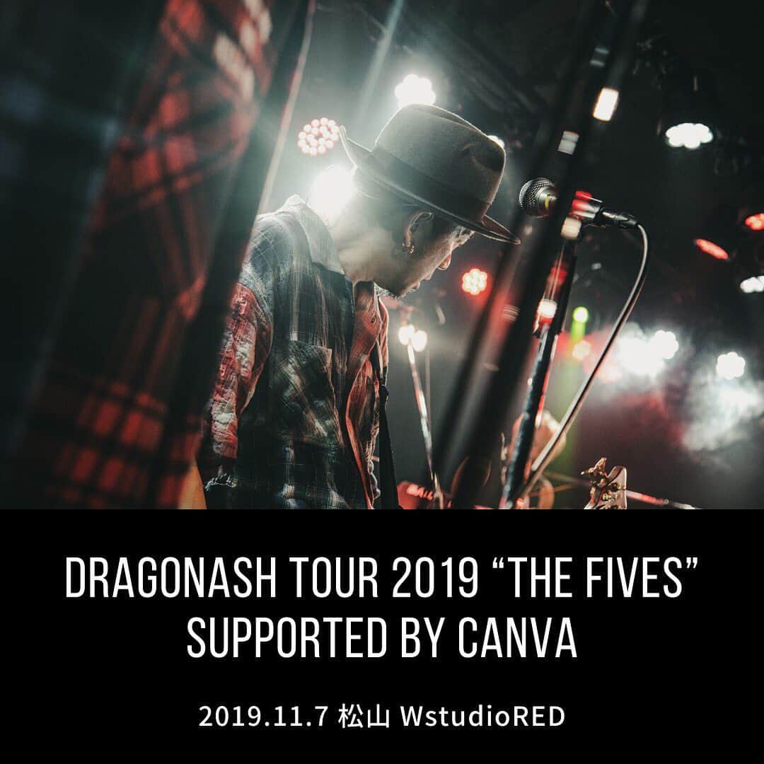 Dragon Ashさんのインスタグラム写真 - (Dragon AshInstagram)「‪DRAGONASH TOUR 2019 “THE FIVES”‬ ‪supported by Canva‬ ‪松山 WstudioRED‬ ‪#DA_livephoto‬ ‪photo by @nekoze_photo」11月8日 1時20分 - dragonash_official
