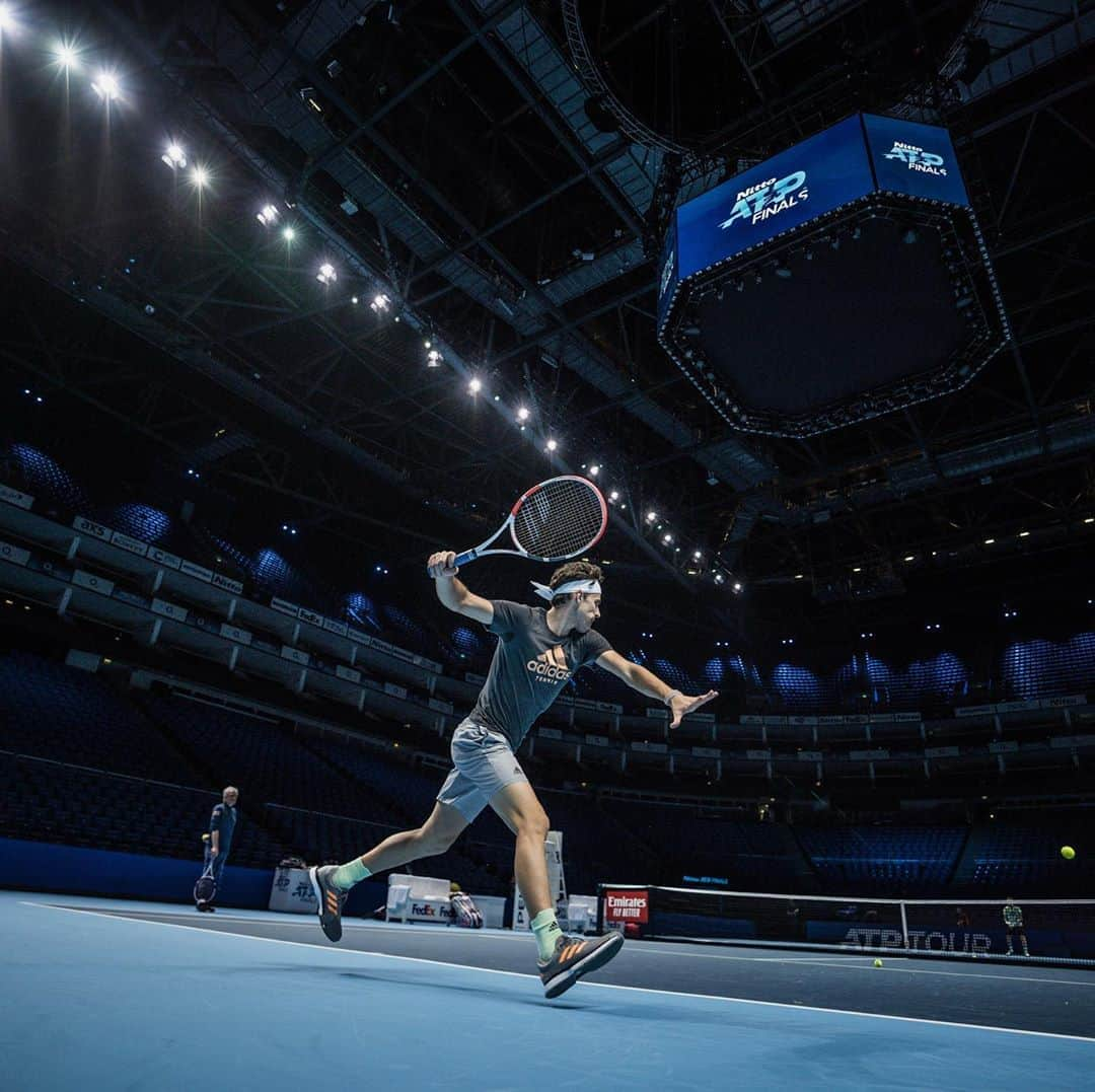 ドミニク・ティエムさんのインスタグラム写真 - (ドミニク・ティエムInstagram)「First practice in London 💫 Everytime the @theo2london is so impressive ! 📸: @max.foidl  #london #theo2 #createdwithadidas #4ocean」11月8日 3時54分 - domithiem