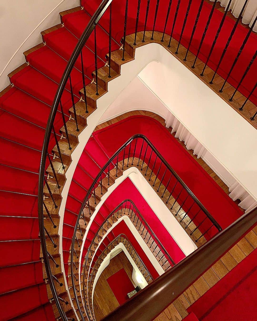 百合華さんのインスタグラム写真 - (百合華Instagram)「１階から５階まで１度も裁断せずに敷かれた階段の赤絨毯✨  価値のあるものが日常に溶け込んでいるって素敵ですね🥰  宿泊先ではいつもエレベーター使うんだけど今回は階段を使いたくなっちゃいましたww❤️ #神戸  #北野  #神戸北野ホテル  #kobekitanohotel  #赤レンガ  #オーベルジュ  #オーベルジュ協会  #世界一の朝食  #西洋風  #ヨーロピアン  #赤絨毯 #価値のあるもの #価値 #階段」11月8日 14時20分 - yurika.lovelily