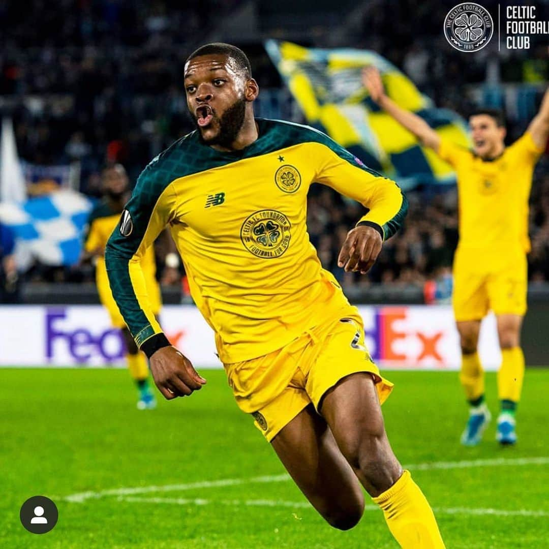 オリビエ・ヌチャムのインスタグラム：「💪🏽‪ Lazio 1 - 2 Celtic .  #LAZCEL ‬ ‪#LazioCeltic #celtic #uefa #EuropaLeague ‬」