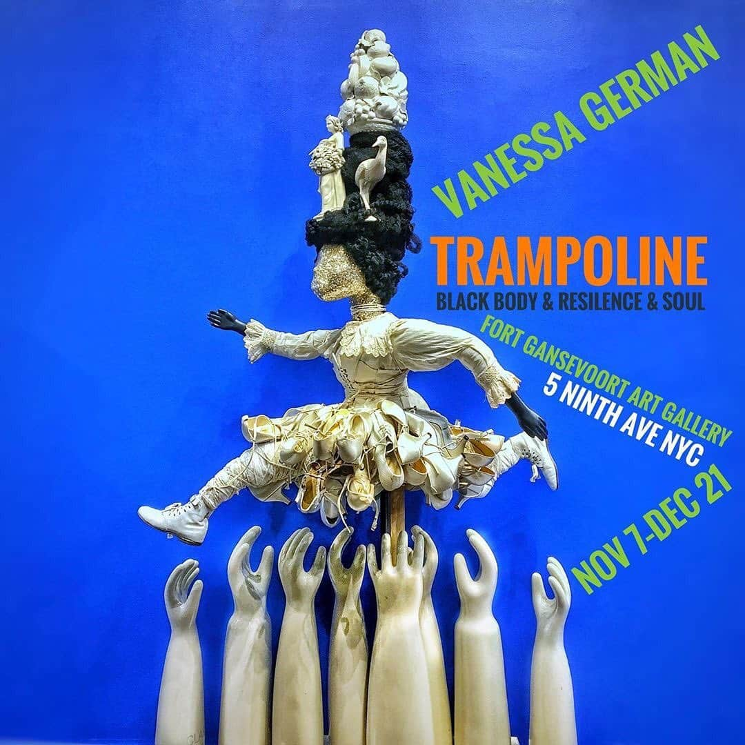 Kelly McCrearyさんのインスタグラム写真 - (Kelly McCrearyInstagram)「Congratulations are in order to my cousin, @vanessalgerman!! Tonight, she opens her latest show, “Trampoline” @fortgansevoort in NYC. I had the privilege to visit her studio while the works were in progress, and I was transported into sense memory, to ancestral connections and a profound sense of being SEEN. Please do not deprive yourself of the experience of being in the same room as this incredible work!!! I’m in awe of you, Vanessa. Thank you for sharing your gifts with us. 🖤  #repost @vanessalgerman ・・・ TRAMPOLINE opens this Thursday, November 7th @fortgansevoort art gallery. 5 Ninth Ave. NYC. Reception 6-8pm. Come thru. Say high. Feel Something. I will be there. #vanessagerman #vanessalgerman #pavelzoubokfineart #assemblage #sculpture #resilence #love #soul #truth #power #prowess #hopehaslungs #blacklove」11月8日 8時16分 - seekellymccreary