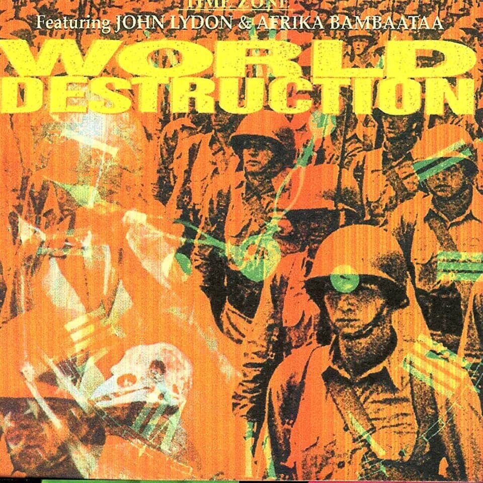 中村松江さんのインスタグラム写真 - (中村松江Instagram)「今日の一曲はTime Zone featuring  John Lydon& Afrika Bambaataaで『World Destruction』です✨ ミニアルバム「World Destruction」に収録。 またまたジョン・ライドンです😄 タイムゾーンはアフリカ・バンバータ主導のユニットで、プロデューサーはビル・ラズウェル。 この曲はアフリカ・バンバータとジョン・ライドンが一緒に歌ってるんですが、強烈な個性のぶつかり合いが凄いです✨ (№64) #歌舞伎#中村松江 #timezone #johnlydon #afrikabambaataa #worlddestruction」11月8日 8時43分 - matsue_nakamuraofficial