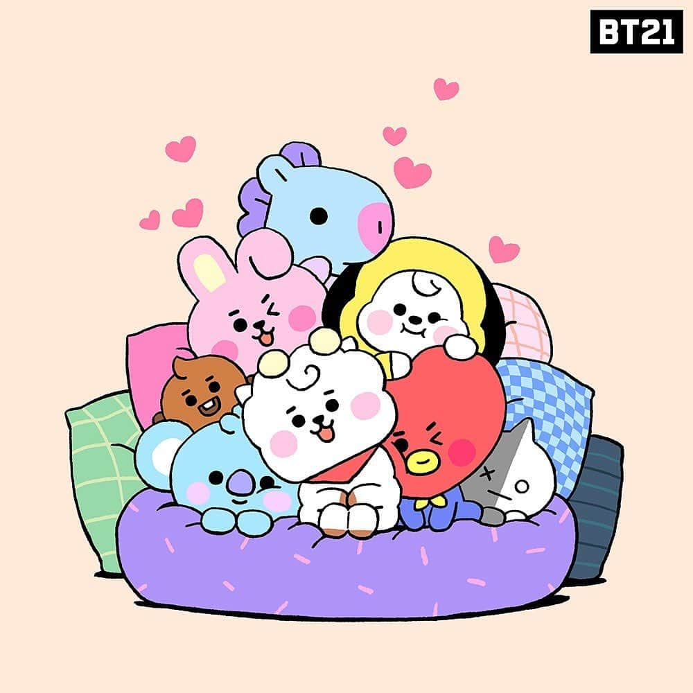 BT21 Stars of tomorrow, UNIVERSTAR!さんのインスタグラム写真 - (BT21 Stars of tomorrow, UNIVERSTAR!Instagram)「Can't get any cozier than this 🥰  #Plushy #Snuggles #KOYA #RJ #SHOOKY #MANG #CHIMMY #TATA #COOKY #VAN #BT21 #BABY」11月8日 11時00分 - bt21_official