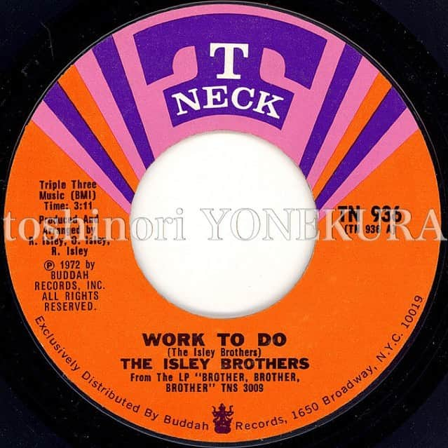 米倉利紀さんのインスタグラム写真 - (米倉利紀Instagram)「disc of the day: the isley brothers - work to do」11月8日 12時27分 - toshi_yonekura