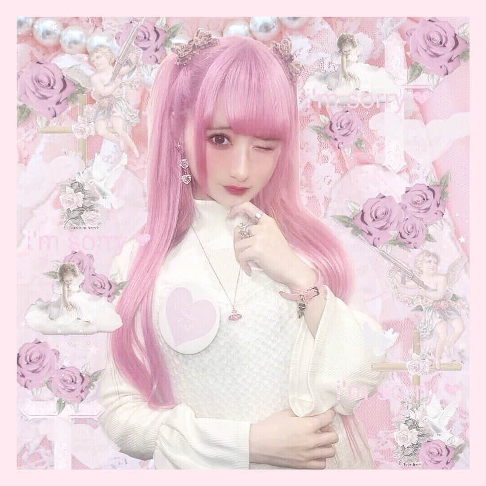 胡桃兎愛のインスタグラム：「new hair!! pinkcharge & extension❤︎」