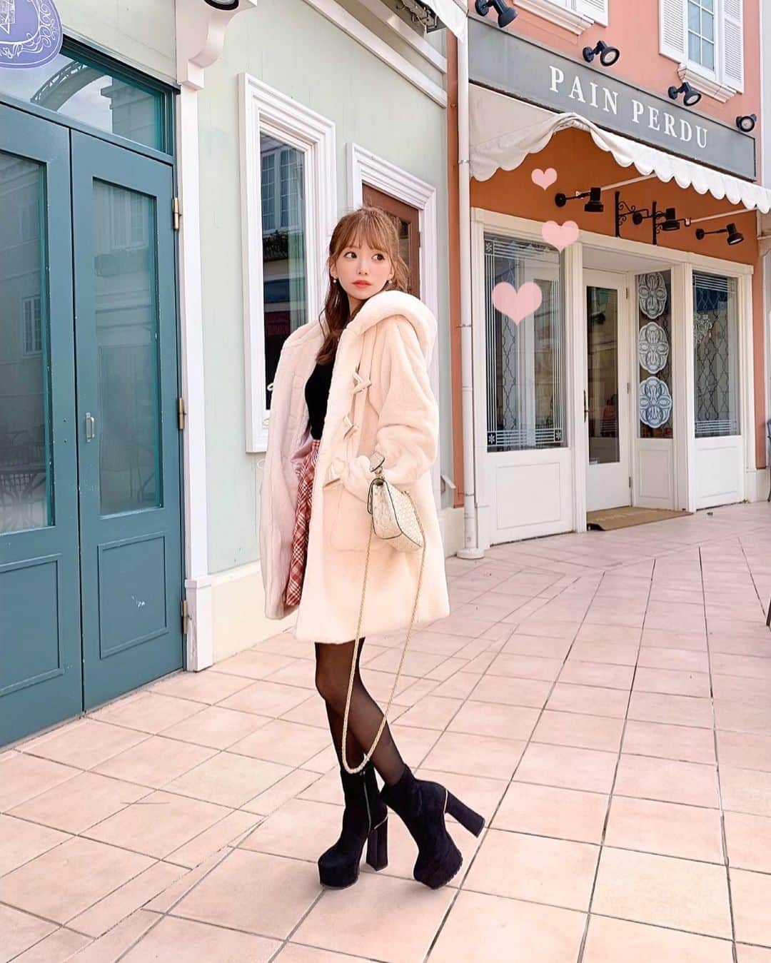 michel Macaron ホワイト ダッフルコート ミシェルマカロン ホワイトダッフルコート（michellMacaron】TOP）