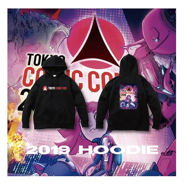 のインスタグラム：「TOKYO COMIC CON OFFICIAL WEB STORE OPEN!!﻿ ﻿ www.tokyo-comic-con.com﻿ ﻿ オープンを記念しましてTシャツ&プルオーバーパーカーの先行発売を致します。﻿ ﻿ ■TOKYO COMIC CON 2019 TEE﻿ ﻿ BLACK / WHITE﻿ M / L / XL﻿ ﻿ ■TOKYO COMIC CON 2019 HOODIE﻿ BLACK ﻿ M / L / XL﻿ ﻿ 2019 11/22 金 - 11/24 日﻿ 会場 : 幕張メッセ 国際展示場  9・10・11ホール﻿ ﻿ #東京コミコン #TokyoComicCon #TokyoComicCon2019」