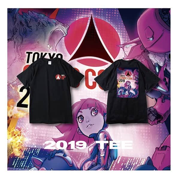 のインスタグラム：「TOKYO COMIC CON OFFICIAL WEB STORE OPEN!!﻿ ﻿ www.tokyo-comic-con.com﻿ ﻿ オープンを記念しましてTシャツ&プルオーバーパーカーの先行発売を致します。﻿ ﻿ ■TOKYO COMIC CON 2019 TEE﻿ ﻿ BLACK / WHITE﻿ M / L / XL﻿ ﻿ ■TOKYO COMIC CON 2019 HOODIE﻿ BLACK ﻿ M / L / XL﻿ ﻿ 2019 11/22 金 - 11/24 日﻿ 会場 : 幕張メッセ 国際展示場  9・10・11ホール﻿ ﻿ #東京コミコン #TokyoComicCon #TokyoComicCon2019」
