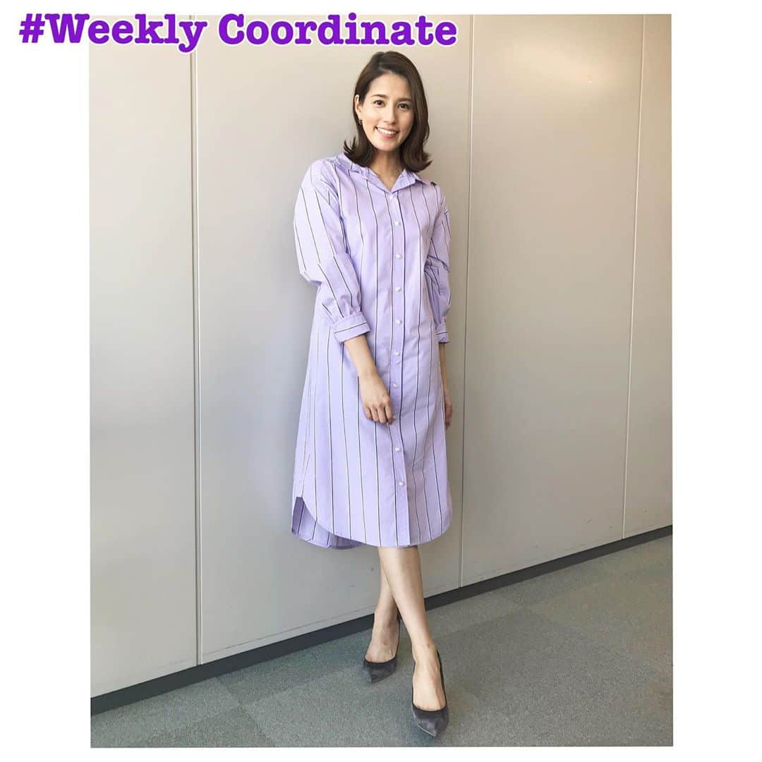 永島優美さんのインスタグラム写真 - (永島優美Instagram)「* 👗Weekly Coordinate（11/2-）👠 * 1週間お疲れ様です✨ * 今朝のめざまし衣装は サラリと一枚で着るシャツワンピース。 ラベンダーカラーが年々好きになっています😚💜 * - - - - - - - - - - - - - - - - - - - - - - - 👗#weeklyコーデ （Mon＆Tue ▶︎ Wed＆Thu ▶︎ Fri＆Sun） #coordinate #めざましテレビ #27時間テレビ」11月8日 20時00分 - yuumi_nagashima