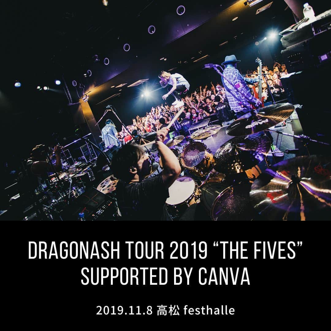 Dragon Ashさんのインスタグラム写真 - (Dragon AshInstagram)「DRAGONASH TOUR 2019 "THE FIVES" supported by Canva @ 高松 festhalle  #DA_livephoto photo by @nekoze_photo」11月9日 0時28分 - dragonash_official