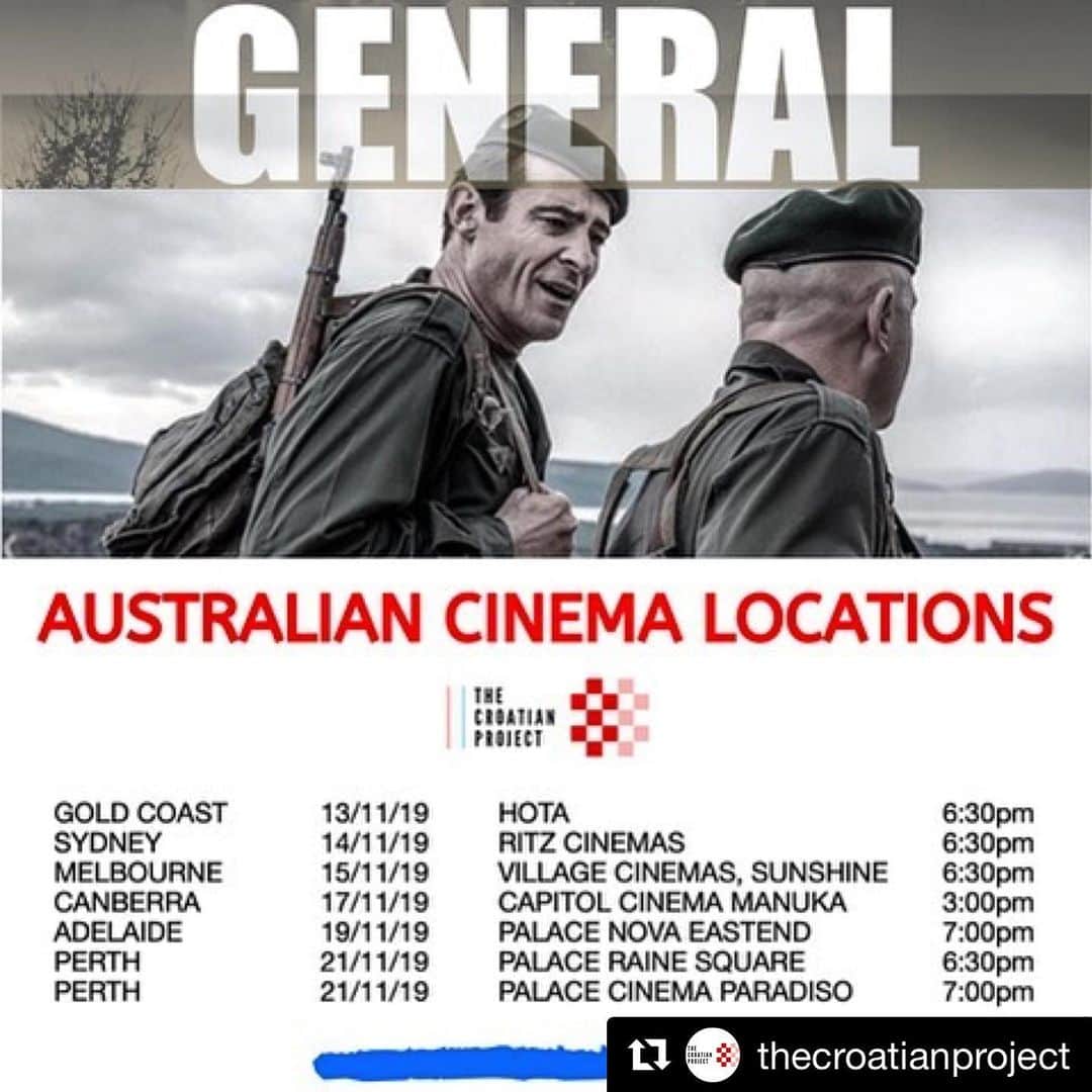 ゴラン・ヴィシュニックさんのインスタグラム写真 - (ゴラン・ヴィシュニックInstagram)「For all my Australian friends, you’ll get a chance to see the movie at these locations... for details check the @thecroatianproject ...🇭🇷...🙏🏻...🇦🇺...😊」11月9日 1時50分 - goran_visnjic