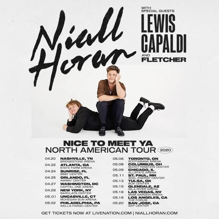 ナイル・ホーランのインスタグラム：「Tickets are on sale for my North American tour. I can’t even put into words how excited I am about it. 2020 is going to be an incredible year and I can’t wait to see all of you beautiful people on tour . Xx niallhoran.com」