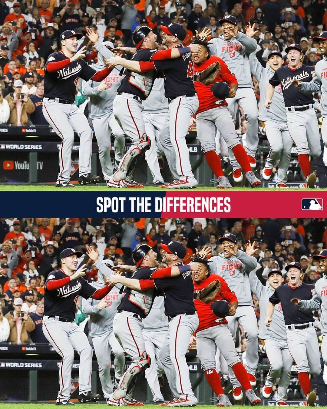 MLBさんのインスタグラム写真 - (MLBInstagram)「In both photos, the Nats are still champs.」11月9日 3時51分 - mlb