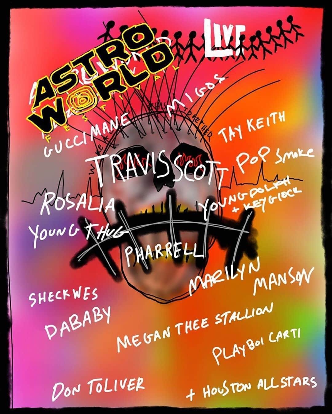 HYPEBEASTさんのインスタグラム写真 - (HYPEBEASTInstagram)「@hypebeastmusic: @travisscott's #ASTROWORLD lineup is here, and it doesn't disappoint. The Houston, Texas rapper enlists some of the hip-hop world's top talent for this year's showcase including:⁠⠀⁠ -⁠ @laflare1017⁠⠀⁠ @migos⁠⠀⁠ @thuggerthugger1⁠⠀⁠ @rosalia.vt⁠⠀⁠ @dababy⁠⠀⁠ @pharrell⁠⠀⁠ @theestallion⁠⠀⁠ @playboicarti⁠⠀⁠ &more.⁠⠀⁠ Photo: Travis Scott」11月9日 4時35分 - hypebeast