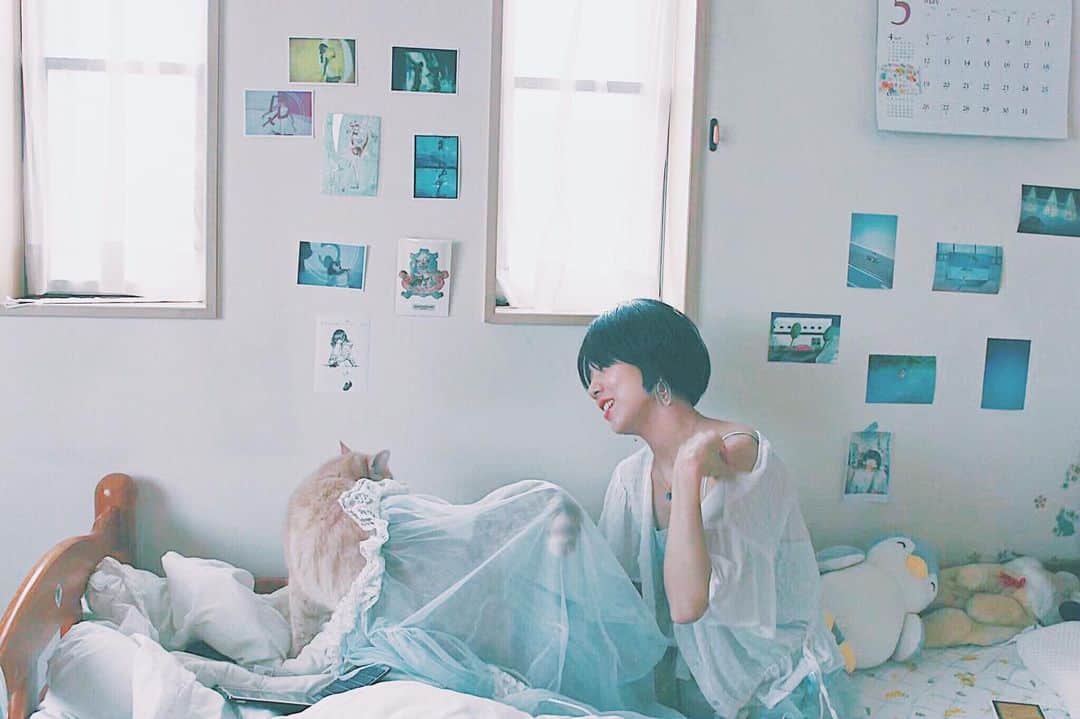 木村仁美のインスタグラム：「chami & haru  #ハルと生活 #今日の青い . . phopo/ @__emilirium__」