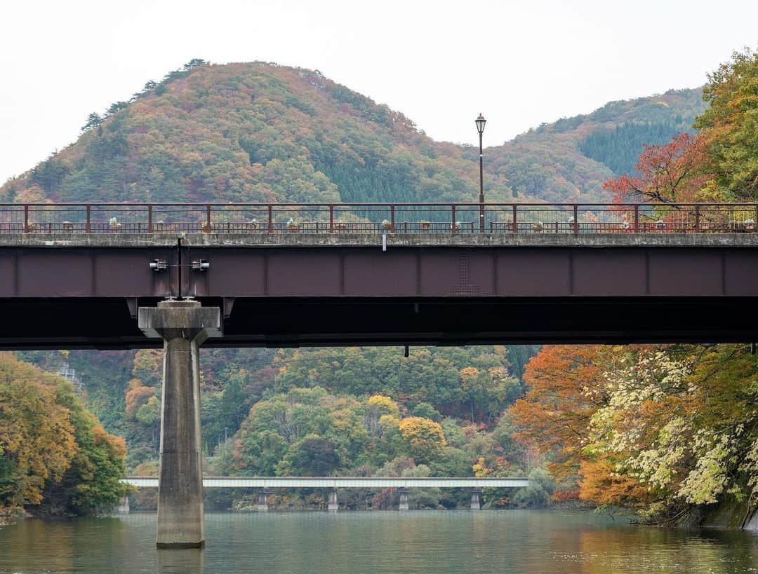 山人さんのインスタグラム写真 - (山人Instagram)「紅葉ハイライト③ 西和賀町湯田地域内の橋と紅葉 息を飲むような紅葉をお届けします。  #東北 #岩手県 #西和賀町 #湯川温泉 #山人 #yamado #ホテル #ホテルマン #山人スタッフが行く #a7ⅲ #stars #地元の良さ #北上線 #全室かけ流し温泉付き #ここにしかない魅力 #四季 #季節 #自然 #スタッフsh撮影 #秋 #autumn #紅葉 #錦秋湖 #銀河鉄道 #湯田ダム #陸橋 #鉄橋 #橋 #シリーズ紅葉 #第三弾」11月9日 12時48分 - yamado.official