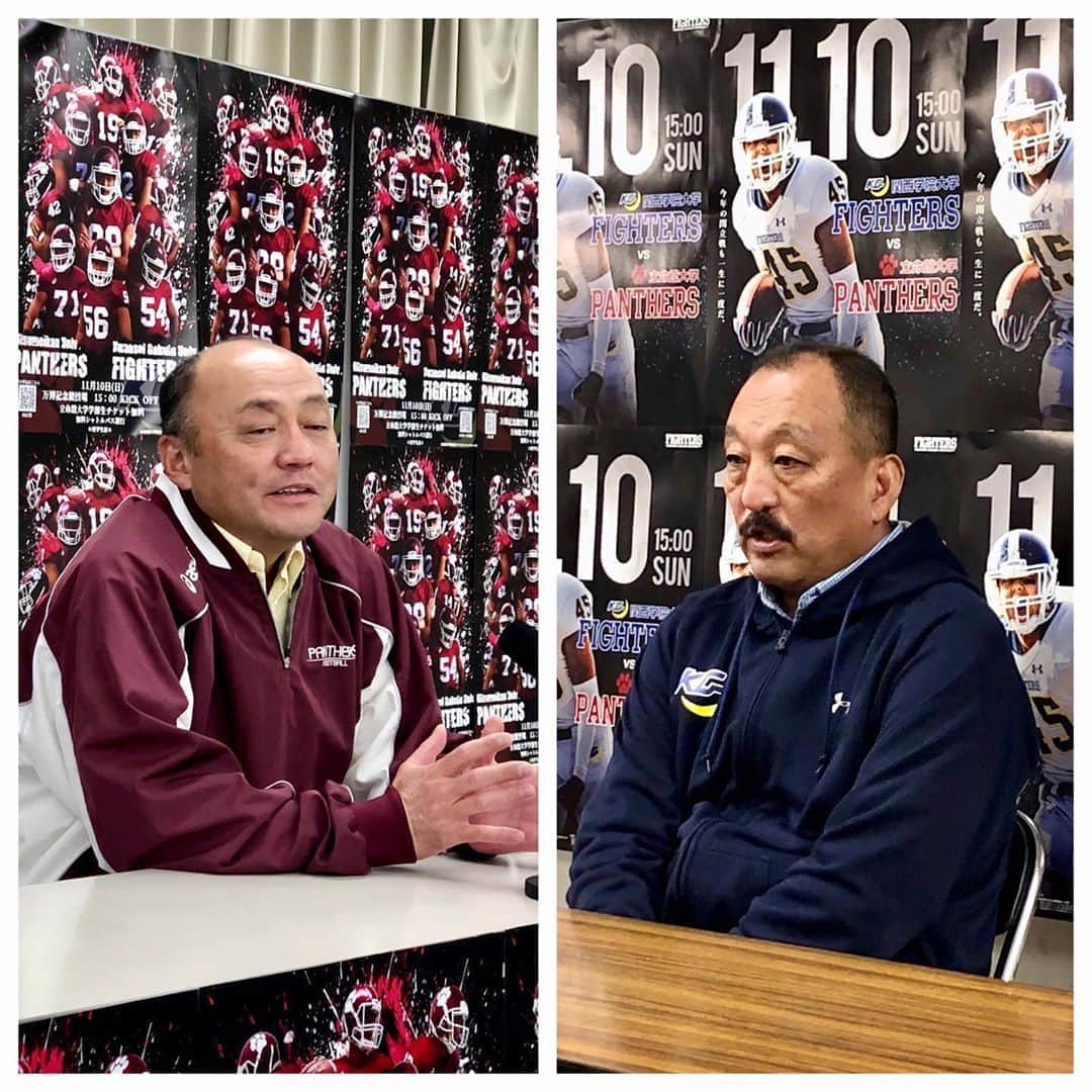尾山憲一さんのインスタグラム写真 - (尾山憲一Instagram)「2019年関西学生アメリカンフットボール秋季リーグ最終節  立命館大学（5-1）vs 関西学院大学（6-0）  関学が勝てば１位、立命館は勝てば直接対決の結果により１位となります。  立命館：古橋監督は、昨年残り２秒で逆転サヨナラ負けした悔しい想いを１年間持ち続けての一戦。一敗してても諦めずに最後まで戦うと。  関学：鳥内監督は今季を最後に監督勇退を発表。名将のラストイヤーはどんな結末に…  11/10（日）15時@万博  ytvでは13（水）深夜録画放送  あすリートchでは生配信！ https://ytv-athlete.jp」11月9日 14時47分 - oyama_ken1_ytv