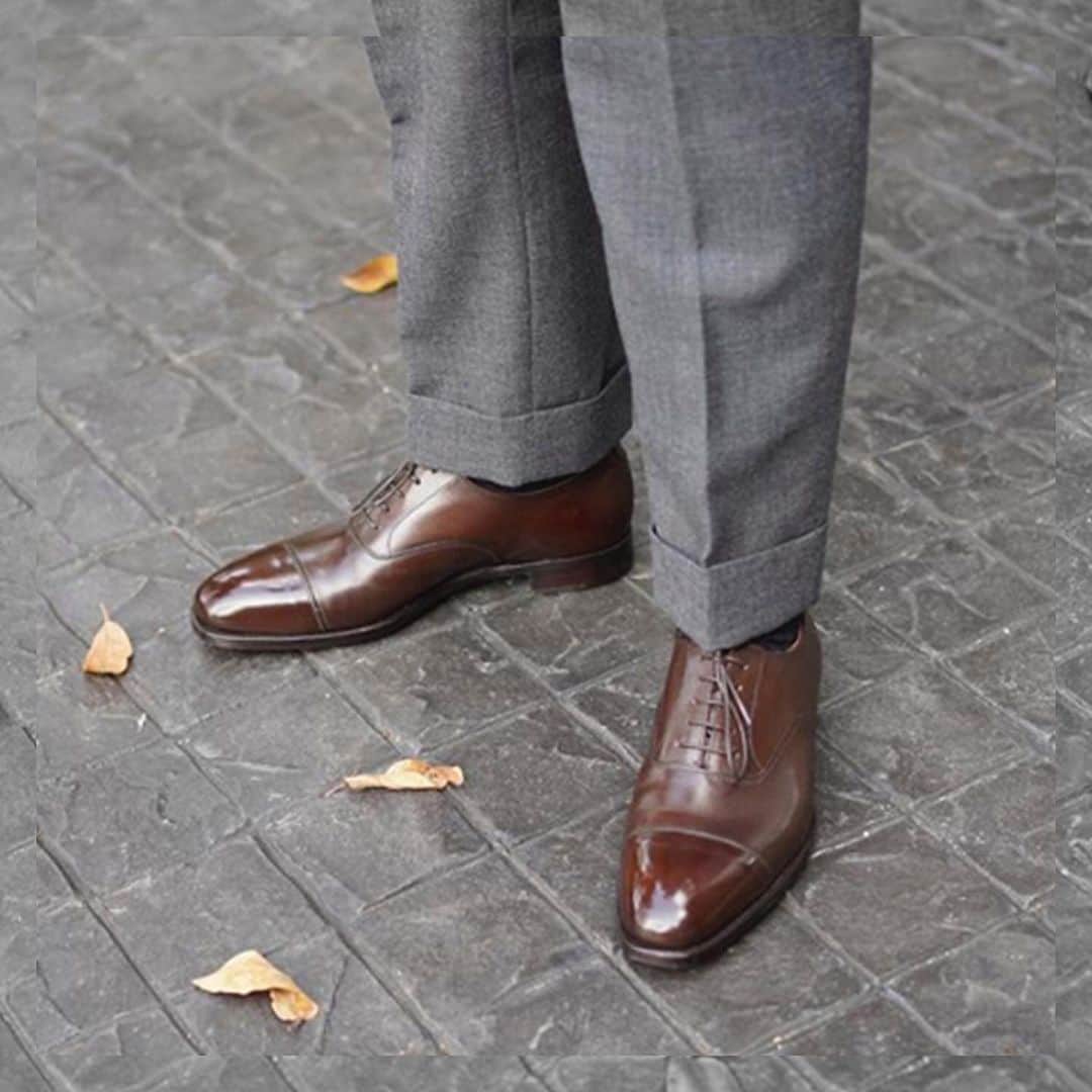 のインスタグラム：「Audley in Dark Brown Antique Calf – photo credit @mrballoon #crockettandjones #madetobeworn #customerimages」