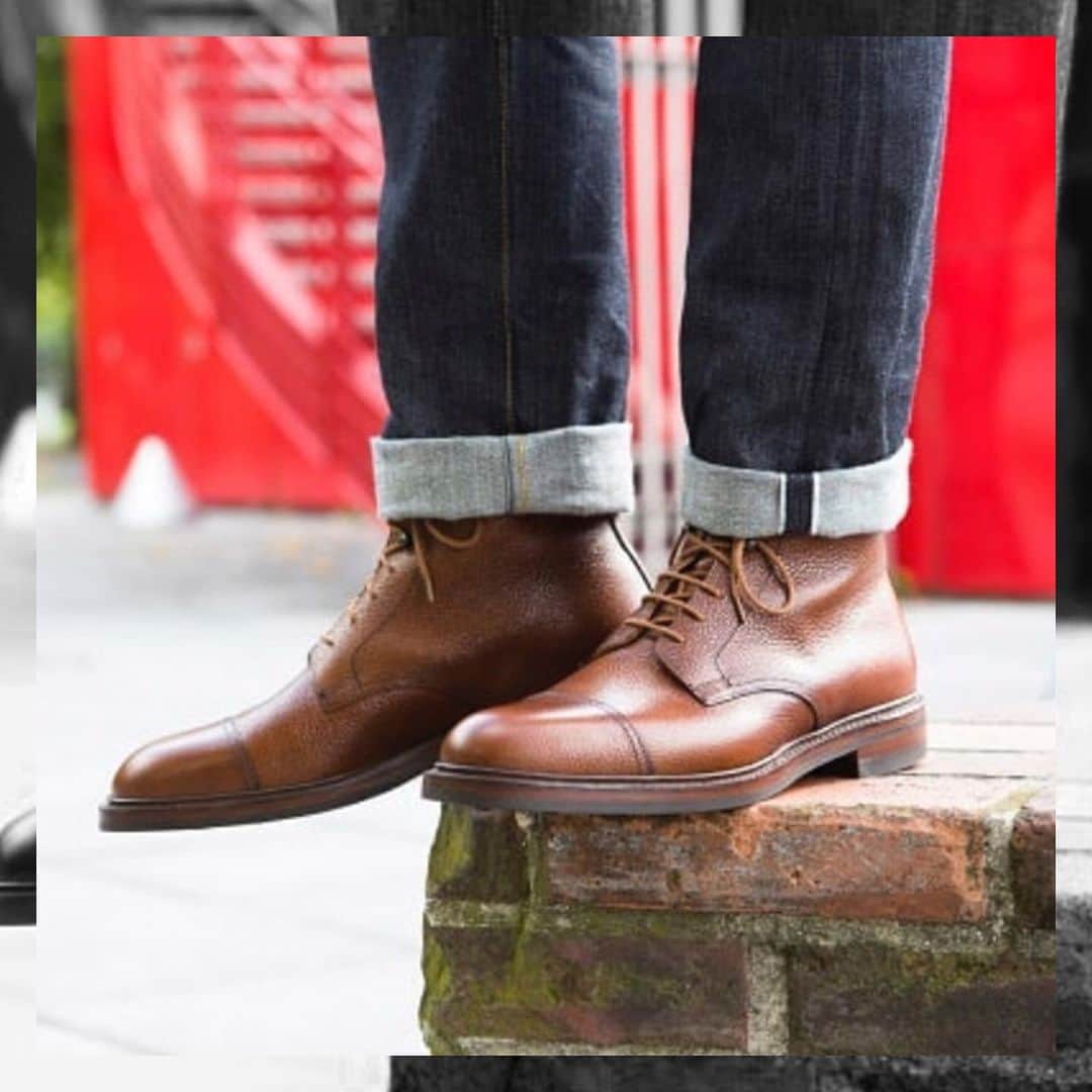 のインスタグラム：「Coniston in Tan Scotch Country Grain – photo credit @britishshoes #crockettandjones #madetobeworn #customerimages」