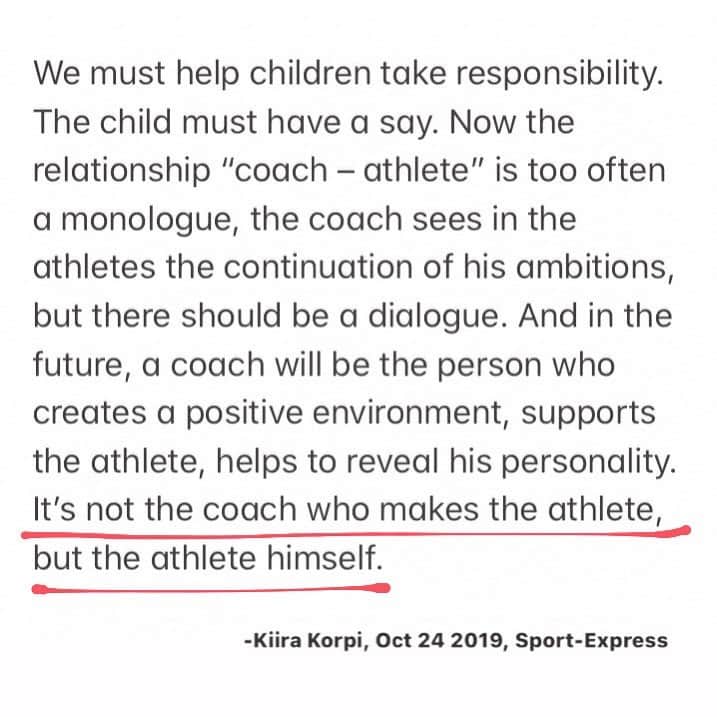 キーラ・コルピのインスタグラム：「Research shows that one of the best ways to decrease abusive dynamics in the coach-athlete relationship is to increase the power of the athlete🔥 #athleteempowerment #athletesrights #childrensrights」