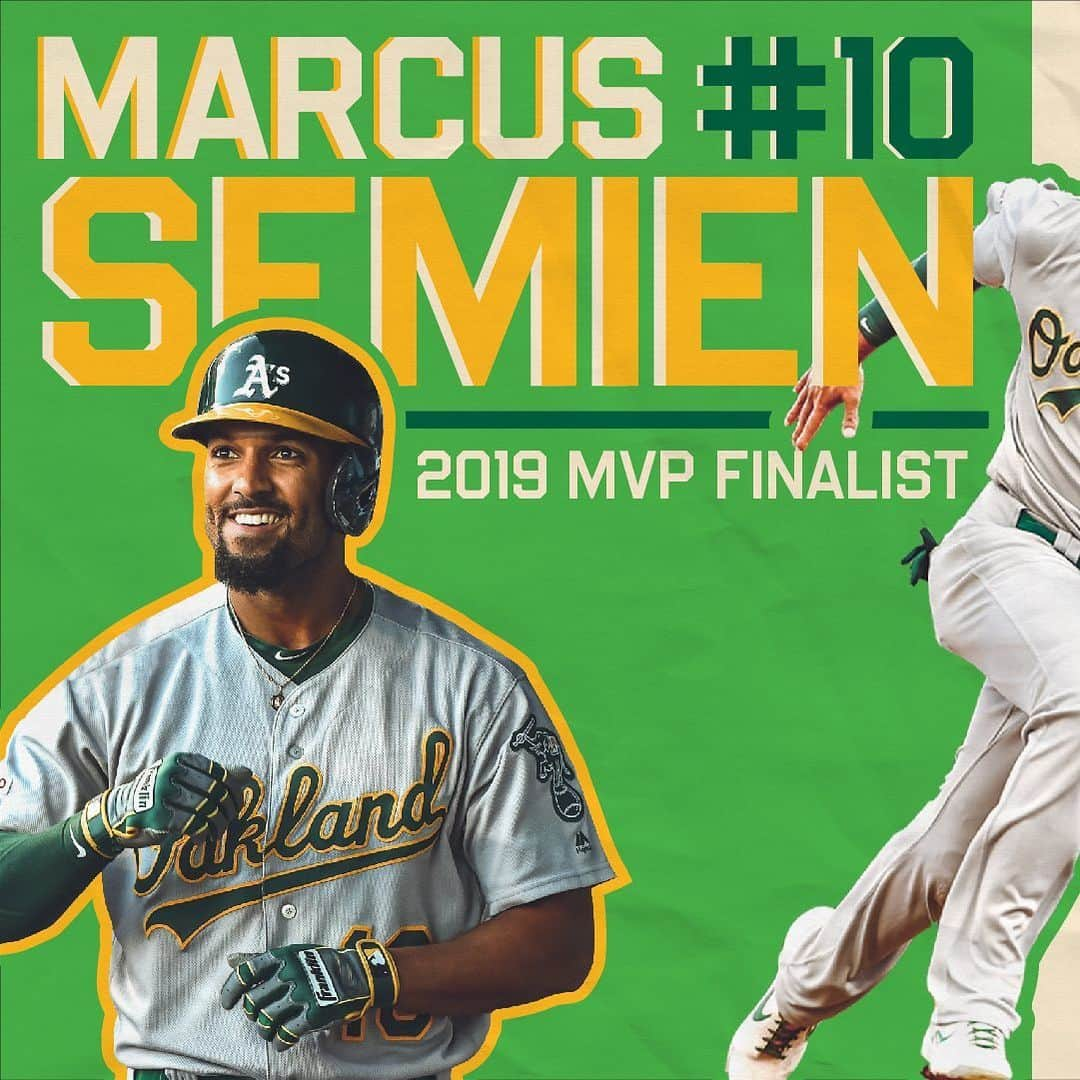 オークランド・アスレチックスさんのインスタグラム写真 - (オークランド・アスレチックスInstagram)「Marcus the MVP Finalist. The Hometown Hero. The Bay’s Best.  #RootedInOakland」11月10日 7時05分 - athletics