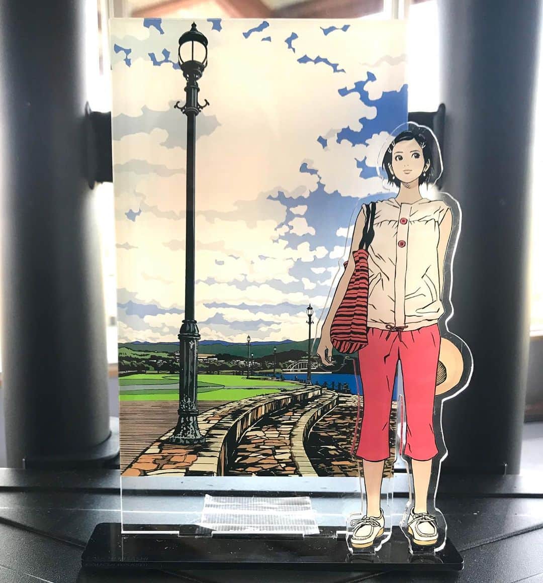 江口寿史のインスタグラム：「ネストグラフィック河北さんがまた新作アクリルスタンドを作ってきてくれたよ。」